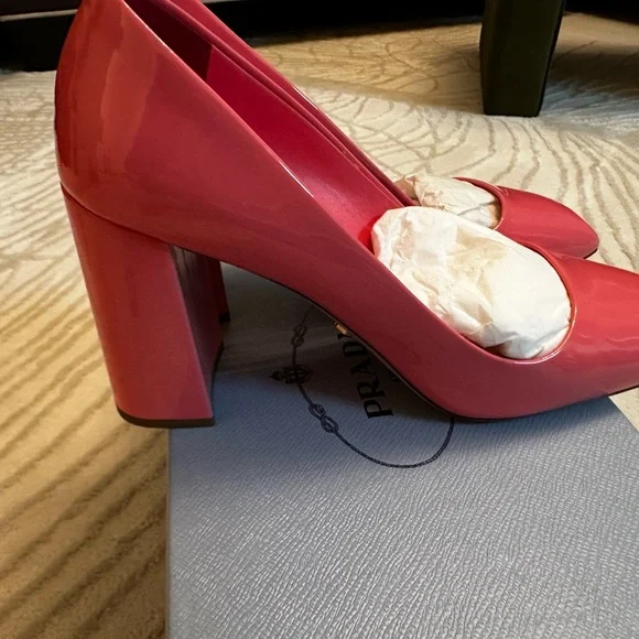 Prada pink Square Toe Clazature Donna Heels 40 - Picture 10 of 16